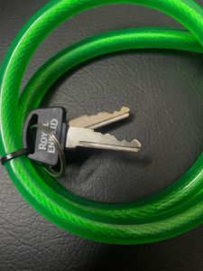 Royal Enfield Green Coil Cable Lock with 2 Keys —
