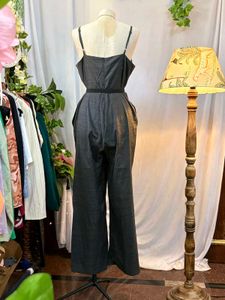 Chic Olive Silk Jumpsuit