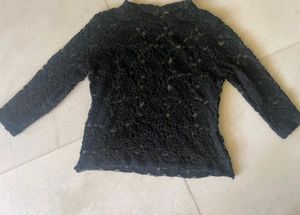 Black Lace Top For Casual Wear