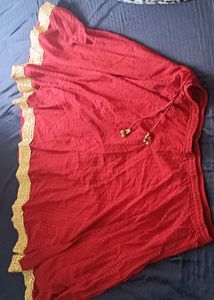 Ethnic Long Burgundy Skirt