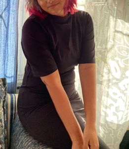 HERE &amp; NOW Classic Black Midi Dress