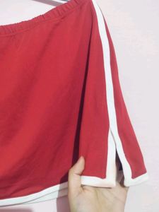 Red Skort (Skirt+Shorts)