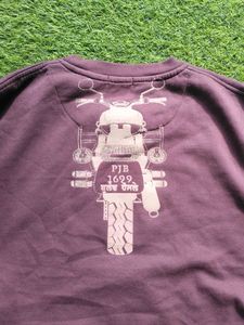 Maroon Motorcycle Graphic Sweatshirt