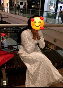 Velvet Designer White Gown 🤍