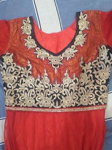 Red Colour Dress With Dupatta And Leggis