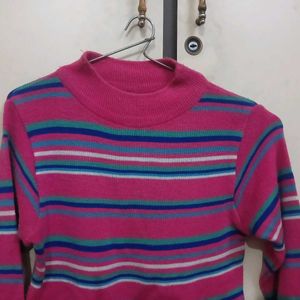 Striped Turtleneck Top
