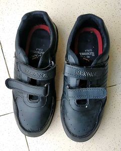 Rexona Black Velcro School Shoes For Boys/Girls