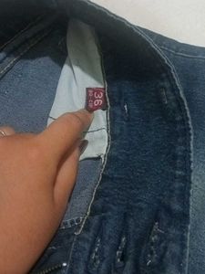 High Waisted Black Pants And Blue Demin