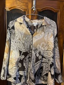 JACLYN SMITH Vintage pailsey Print Shirt