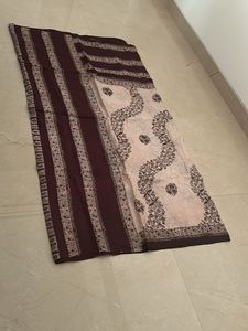 Coffee Brown  &amp; Cream  silk Saree
