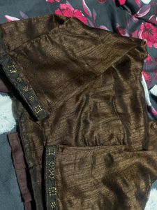 Saree With Boatneck Blouse