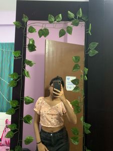 Balloon Sleeve Crop Top