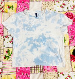 Printed Blue-White Top