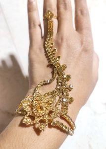Super Elegent Ring Attached Bracelet