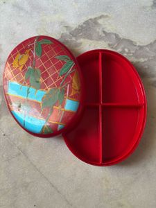 Red Floral Storage Box
