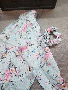 Handmade Floral Hair Scarf Scrunchie