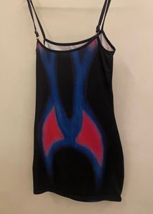 Abstract Print Mini Dress
