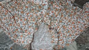 Floral Dress With Bottom Up. Trendy
