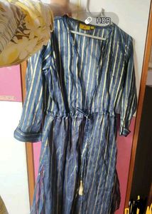 Striped Midi Kurta/ Dress Jacket