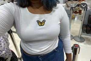 White Mid Length Top