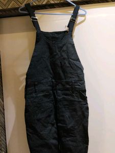 Black Dungree With White Dots