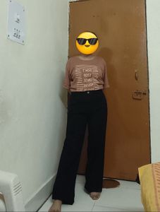 High Waisted Straight Fit Black Jeans