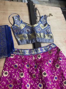 Blue &amp; Pink Lehenga Choli
