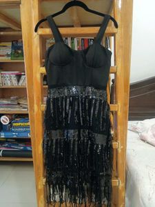 Sequin Fringe Party Dress