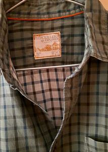 Men&#39;s Plaid Button-Down Green cheks Shirt