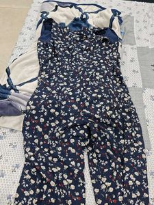Trendy Floral Print Jumpsuit