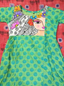 Polka Dot Dress with Face Graphic