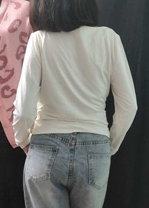 Elegant White Long Sleeve Top