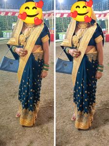 PeacockColour Designer Saree With Blause For Women