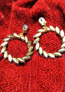 Sparkling Crystal Hoop Earrings