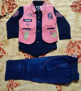 Pink And Blue Suit Set