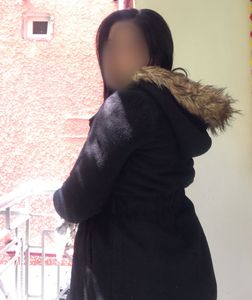 Black Furr Cap Coat Till Thighs