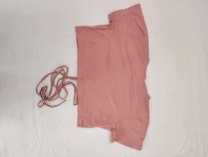 Cute Pink Tie-Up Top