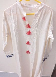 White Anarkali Kurta