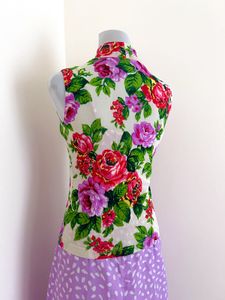 FLORAL MESH TOP