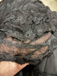 Vintage Black Lace Skirt