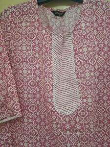 Printed Pink Kurta