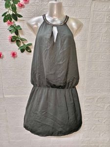 Size34/36 🎁Buy 2 Get 1 Free 🎁Gray Halter Dress