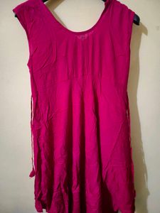 Magenta Mirror Work Kurta