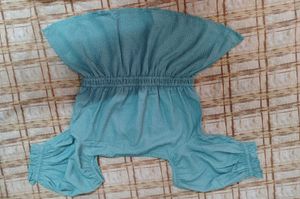 Vintage Aqua Polka Dot Top