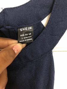 Shein Blue Mini Sleeveless Dress