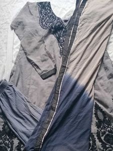 Ethnic black Kurti set.