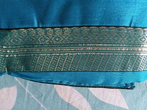 Teal Blue Fancy Saree