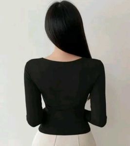 Stylish Black Long Sleeve Top