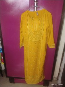 Yellow Colour Beautiful Kurta Plazo Dupatta Set😍