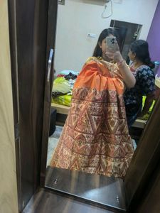 Elegant Orange Ethnic Saree